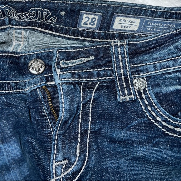 Miss me jeans kid rise boot size 28 - Picture 2 of 3